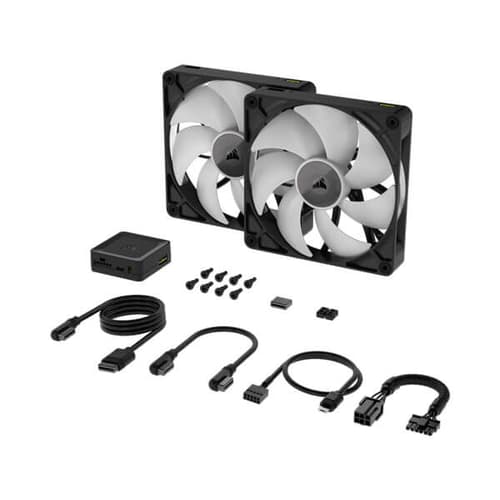Corsair iCUE Link RX140 RGB 140mm PWM Black Cabinet Fan (Dual Pack)